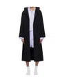 Tekla Terrycloth Hooded Bathrobe In Black