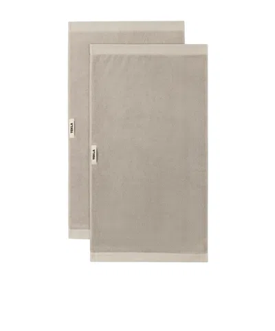 Tekla Two-piece Heavyweight Organic Cotton Towel Set In Gray