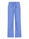 Tekla Blue Poplin Pyjama Pants In Blue