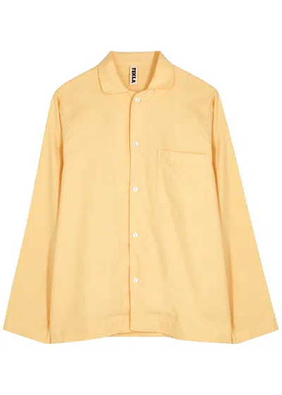 Tekla Unisex Yellow Flannel Pyjama Top, Top, 100% Organic Cotton