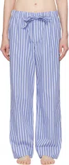 Tekla Striped Poplin Pajama Pants In Penny Stripes