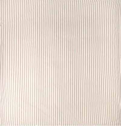 Tekla White & Brown Percale Duvet Cover, Queen In Pink