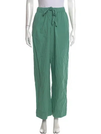 Pre-owned Tekla Wide Leg Pants In Green