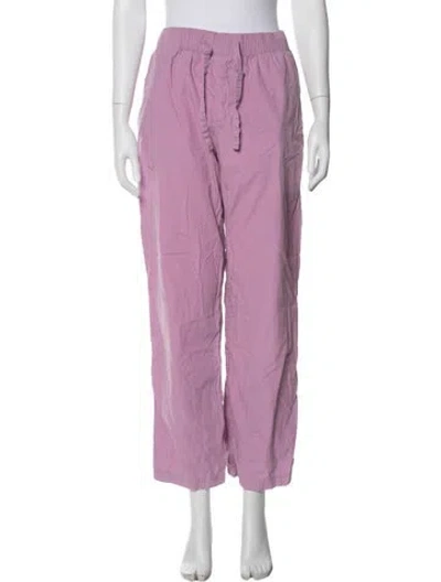 Pre-owned Tekla Wide Leg Pants In Purple