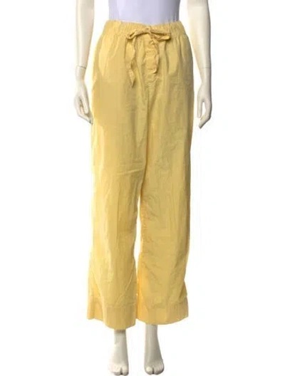 Pre-owned Tekla Wide Leg Pants In Yellow