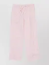 Tekla Wide Leg Satin Pajama Bottoms With Side Stripe In Pink