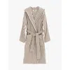 Tekla Womens Kodiak Stripes Hooded Striped Organic-cotton Robe In Kodiak Stripes