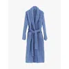 Tekla Womens Marseille Striped Shawl-collar Organic-cotton Robe In Marseille