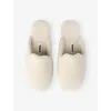 Tekla Womens Texas Cushioned Shearling Slippers In Neutral