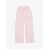 Tekla Womens Soft Pink Striped Drawstring-waistband Straight-leg Mid-rise Organic-cotton Pyjama Trousers In Soft Pink