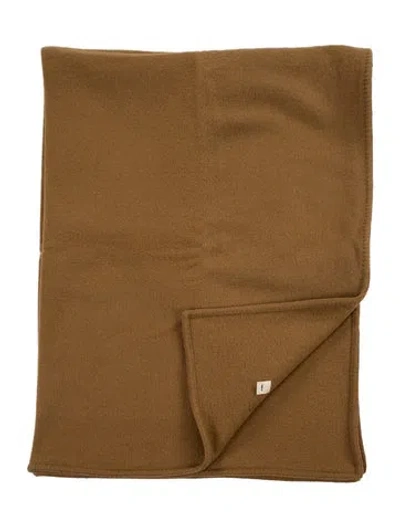 Pre-owned Tekla Wool Throw Blanket In Brown