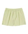Tekla Ssense Exclusive Green Auralee Edition Boxer Pyjama Shorts In Yellow