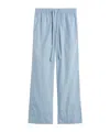 Tekla X Auralee Striped Pajama Pants In Blue