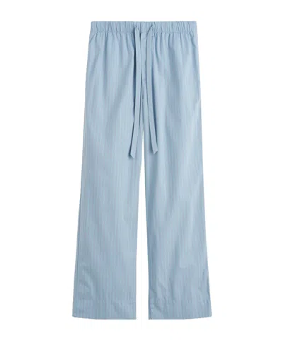 Tekla X Auralee Striped Pajama Pants In Blue