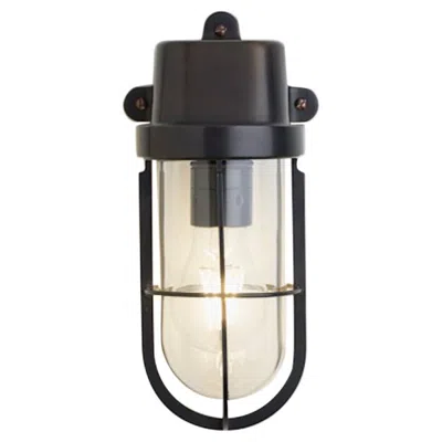 Pre-owned Tekna Admiral Wall Light In Dark Bronze Brass Finish With Clear Glass In Black