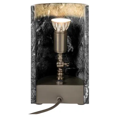 Pre-owned Tekna Astone Coombe Floor Lamp In Marble Nero Marquina In Black