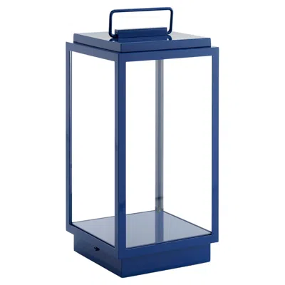 Pre-owned Tekna Blakes Table Lamp In Bronze With Royal Blue Lacquer