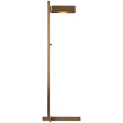 Pre-owned Tekna Butterfield Floor Lamp With Distressed Brass Finish In Brown