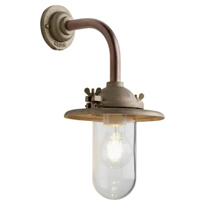 Pre-owned Tekna Butterfly 90° Wall Light With Copper Finish And Frosted Glass In Sand