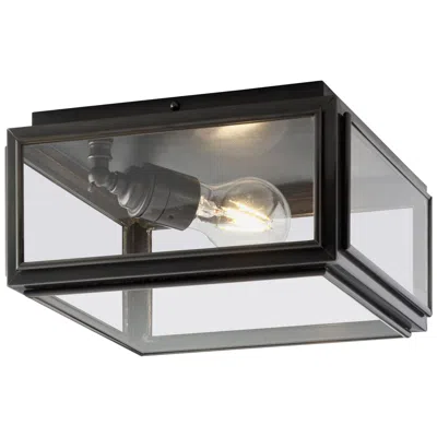 Pre-owned Tekna Chelsea Medium Ceiling Light With Dark Bronze Finish And Clear Glass In Black