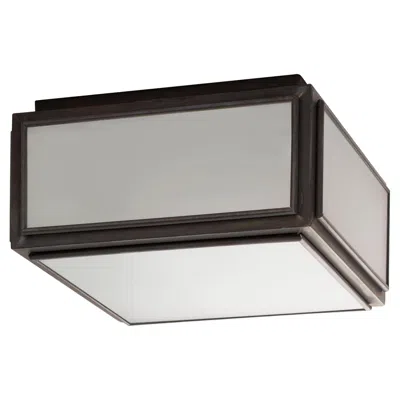 Pre-owned Tekna Chelsea Medium Ceiling Light With Dark Bronze Finish And Frosted Glass In Transparent