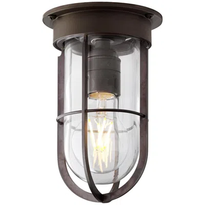 Pre-owned Tekna Docklight Ceiling Light With Dark Bronze Finish And Clear Glass In Black