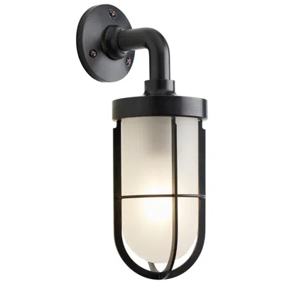 Pre-owned Tekna Docklight Wall Light With Dark Bronze Finish And Frosted Glass In Sand