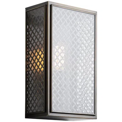 Pre-owned Tekna Essex Mesh-c Wall Light With Dark Bronze Finish And Clear Glass In Transparent