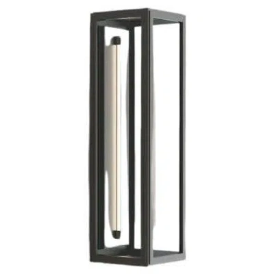 Pre-owned Tekna Hemsby 400 Led Tube 2700k Vintage Brass Ribbed Glass In Black