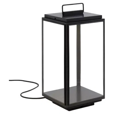 Pre-owned Tekna Ilford Floor - 2700k Sateen Brass Clear Glass In Black