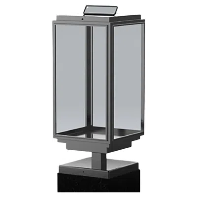 Pre-owned Tekna Ilford Floor Light On Foot With Dark Bronze Finish And Clear Glass In Gold