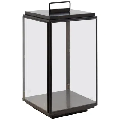 Pre-owned Tekna Ilford Large Battery-powered Floor Lamp With Bronze Finish And Clear Glass In Gold