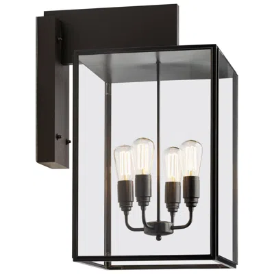 Pre-owned Tekna Ilford Large-c Wall Light With Dark Bronze Finish And Clear Glass In Gold