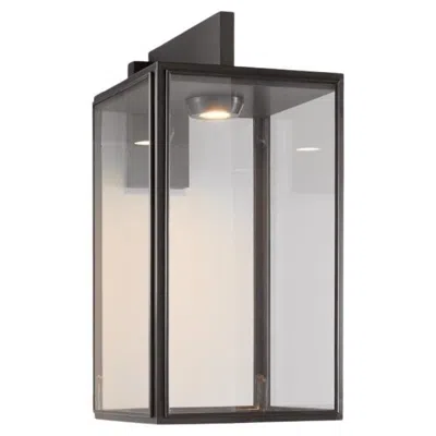 Pre-owned Tekna Ilford Wall Led Dark Bronze Frosted Glass In Transparent