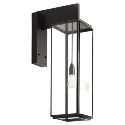 Pre-owned Tekna Ilford Wall On Bracket 700 Dark Bronze Clear Glass In Black