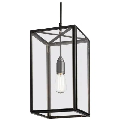 Pre-owned Tekna Ilford-c Pendant Light In Brass With Dark Bronze Finish And Clear Glass In Gold