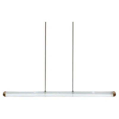 Pre-owned Tekna Kembleford Led Pendant In Sateen Brass Finish In Transparent