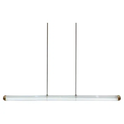 Pre-owned Tekna Kembleford Pendant Led Tube 2700k Vintage Brass In Transparent