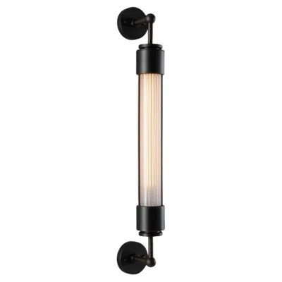 Pre-owned Tekna Kembleford Wall Double Led 2200k Dark Bronze In Black