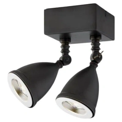 Pre-owned Tekna Lilley Shade Twin - Led Vintage Brass In Black