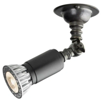 Pre-owned Tekna Lilley Spot - Gu10 Led Vintage Brass - With Lamp In Black
