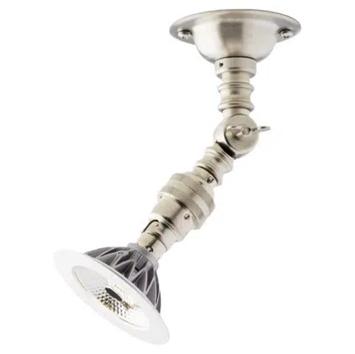 Pre-owned Tekna Lilley Spot - Led Brushed Chrome Plated Brass - With Lamp And Driver In Transparent