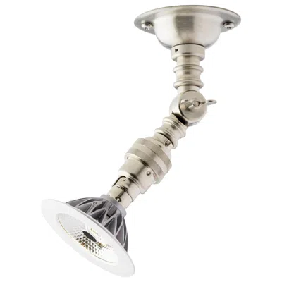 Pre-owned Tekna Lilley Spot Led Light With Brushed Nickel Finish In Transparent