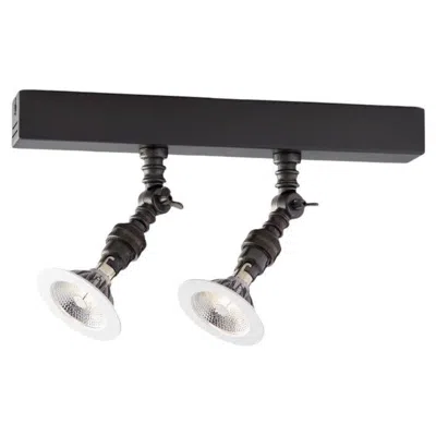 Pre-owned Tekna Lilley Spot On Rail - Led 35.43" Inch With 4 Spots Brushed Chrome Plated Brass In Black