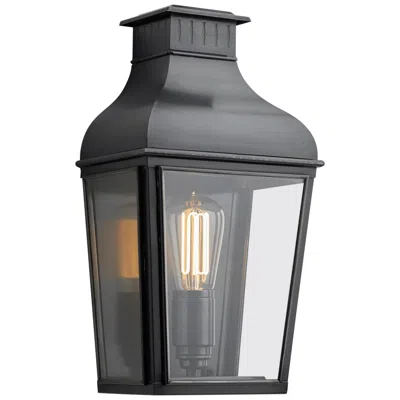Pre-owned Tekna Montrose City Small-c Wall Light With Dark Bronze Finish And Clear Glass In Gold