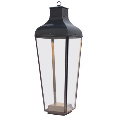 Pre-owned Tekna Montrose Floor Lantern With Dark Bronze Finish And Clear Glass In Transparent