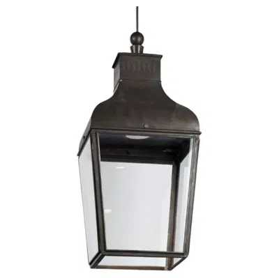 Pre-owned Tekna Montrose Pendant - Led Dark Bronze Clear Glass In Gold