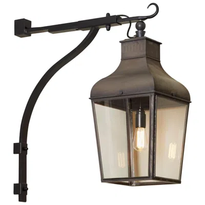 Pre-owned Tekna Montrose Wall C Light With Dark Bronze Finish And Clear Glass In Gold