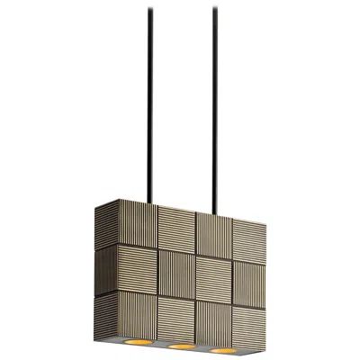 Pre-owned Tekna Pendeen Pendant Light With Massif Brass Finish In Black