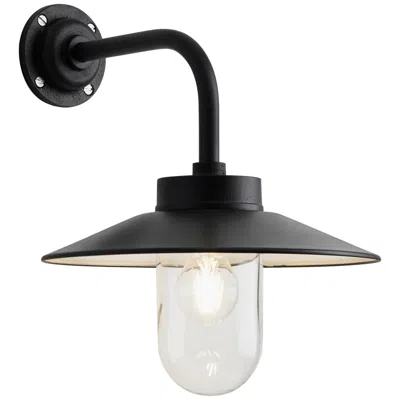 Pre-owned Tekna Quay 90° Wall Light With Black Lacquer Finish And Clear Glass